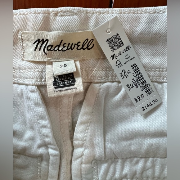 NWT Madewell Tapered Denim Trouser Jeans - Cream - 25 - Picture 7 of 8